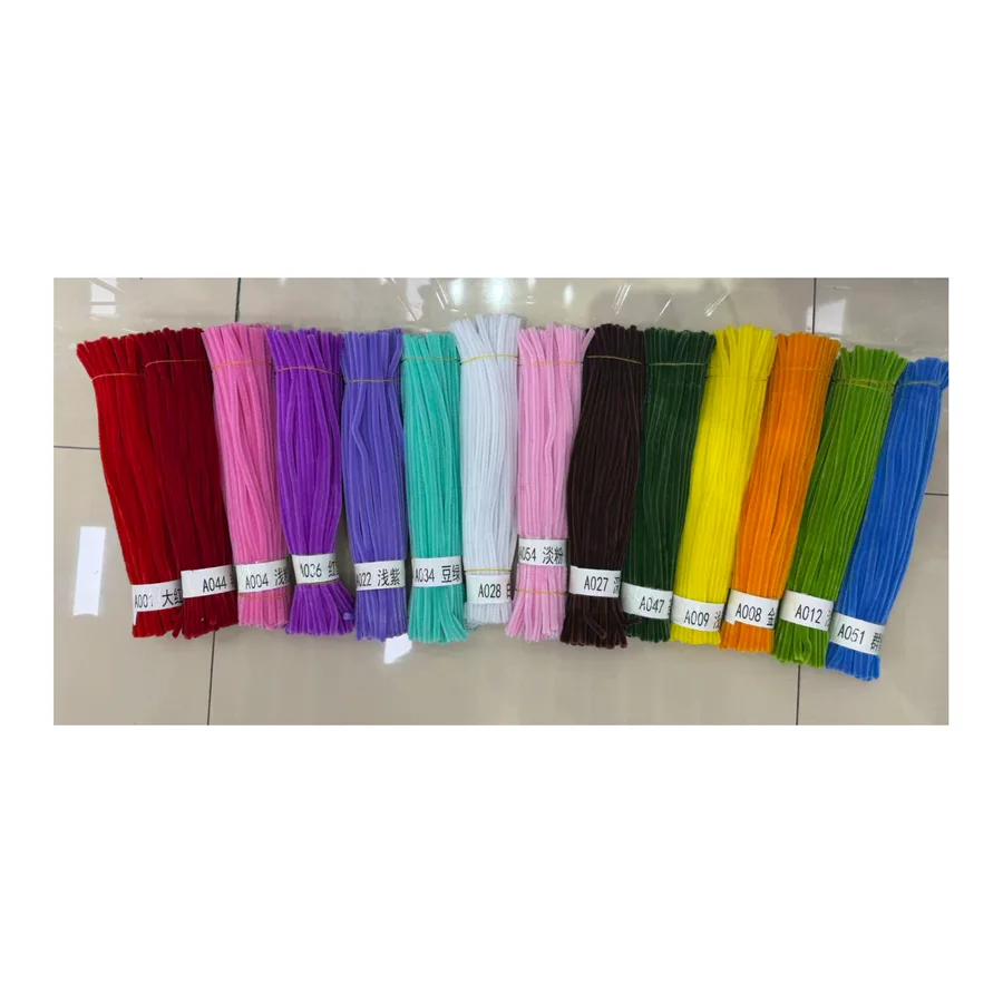 Limpiapipas de chenilla p/ manualidades — 1 paq. por color, bolsa OPP — 401-2