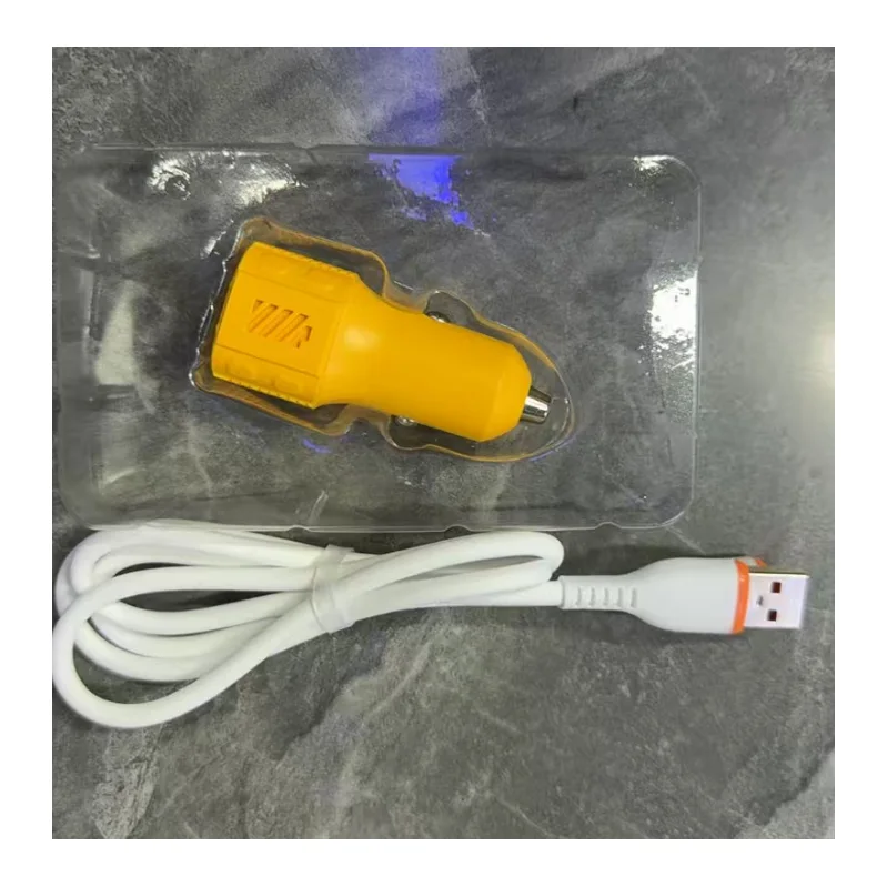 Cargador de auto USB + cable — 705-2 · colores surtidos