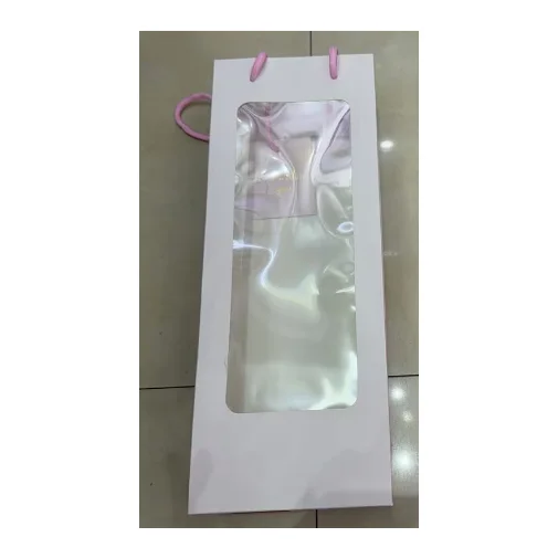 BOLSA · 34×13×8 cm, blanco/rosa — 801-4