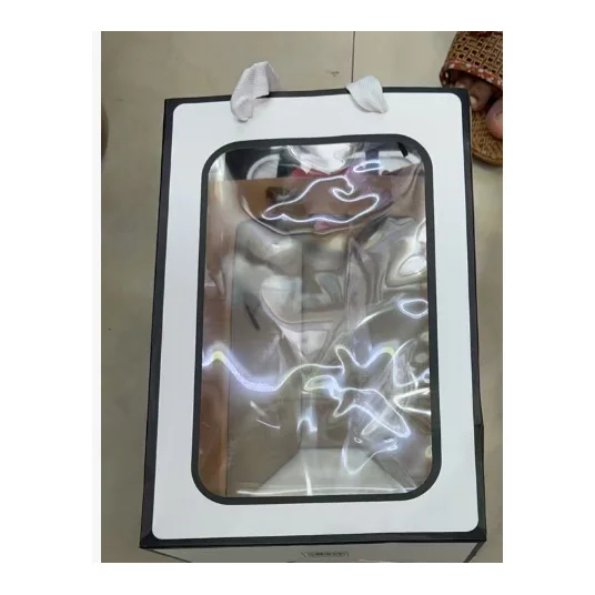 BOLSA · 20×15×10 cm, blanco/rosa — 801-5