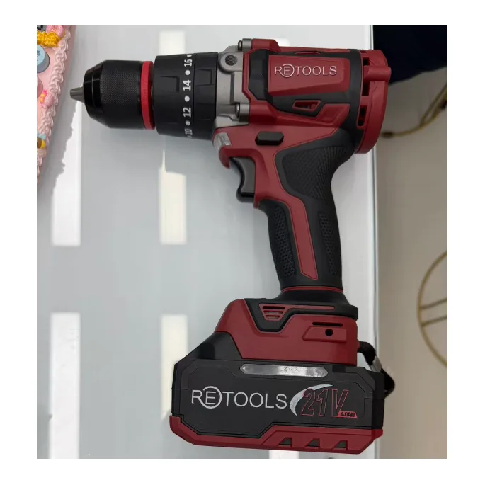 Taladro percutor 21V RETOOLS (2 bat. litio) — 943-2