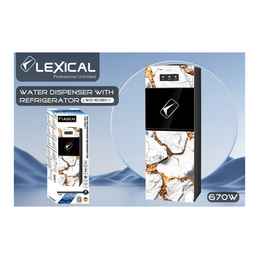 Dispensador de agua con refrigerador 670W LEXICAL — LWD-6080-1
